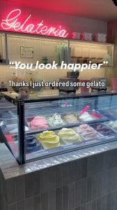 Instagram post by @tastewithpenny about MENO ZERO GELATO & DESSERT BAR