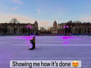 Instagram post by @katieannegate about The Queen's House Ice Rink