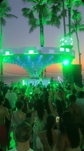 Instagram post by @harry.in.asia about FINNS Beach Club